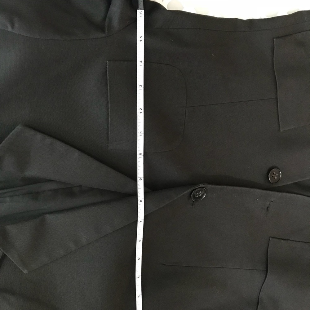 Theory Matte Black Split Cuff Blazer Size 2 - image 6